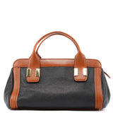 Chloé Brown Black Calfskin Leather 2-Way Bag