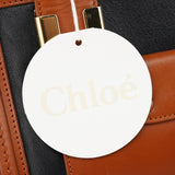 Chloé Brown Black Calfskin Leather 2-Way Bag