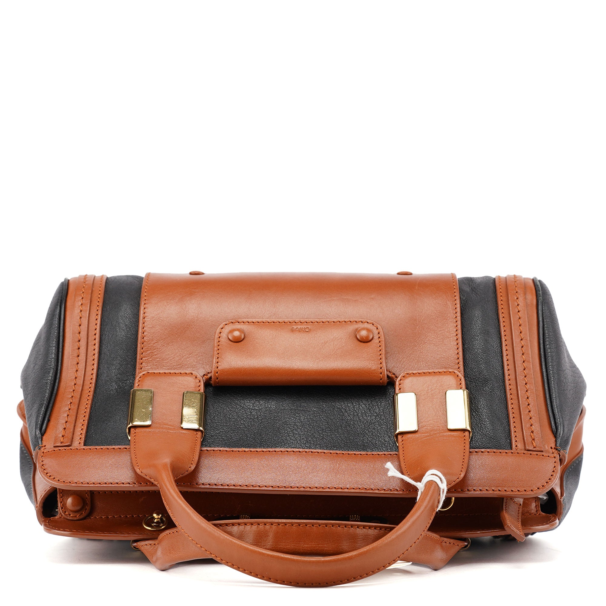 Chloé Brown Black Calfskin Leather 2-Way Bag