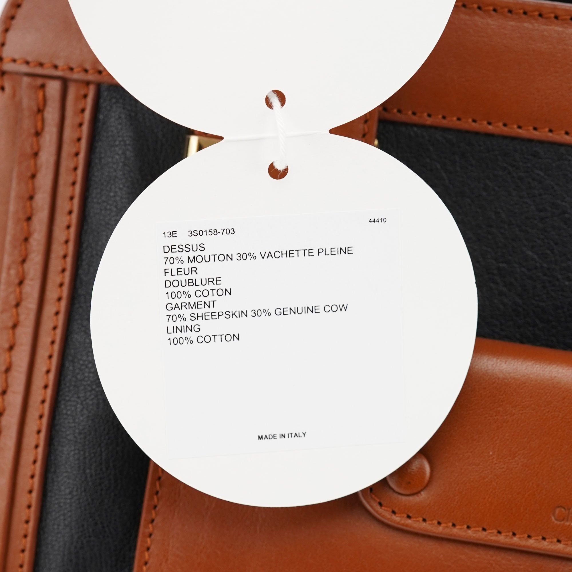 Chloé Brown Black Calfskin Leather 2-Way Bag