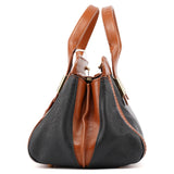 Chloé Brown Black Calfskin Leather 2-Way Bag