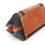 Chloé Brown Black Calfskin Leather 2-Way Bag