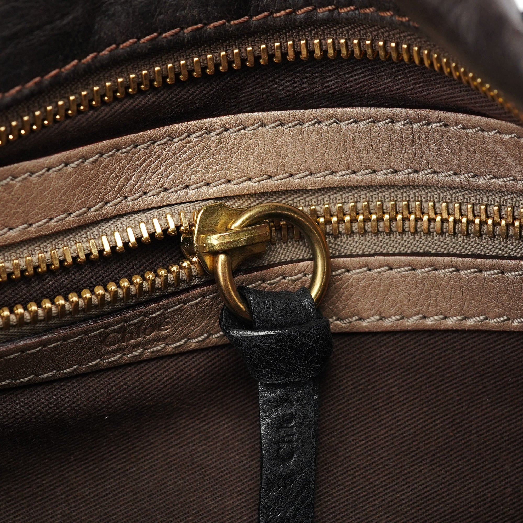 Chloé Brown Calfskin Bay Tote Bag