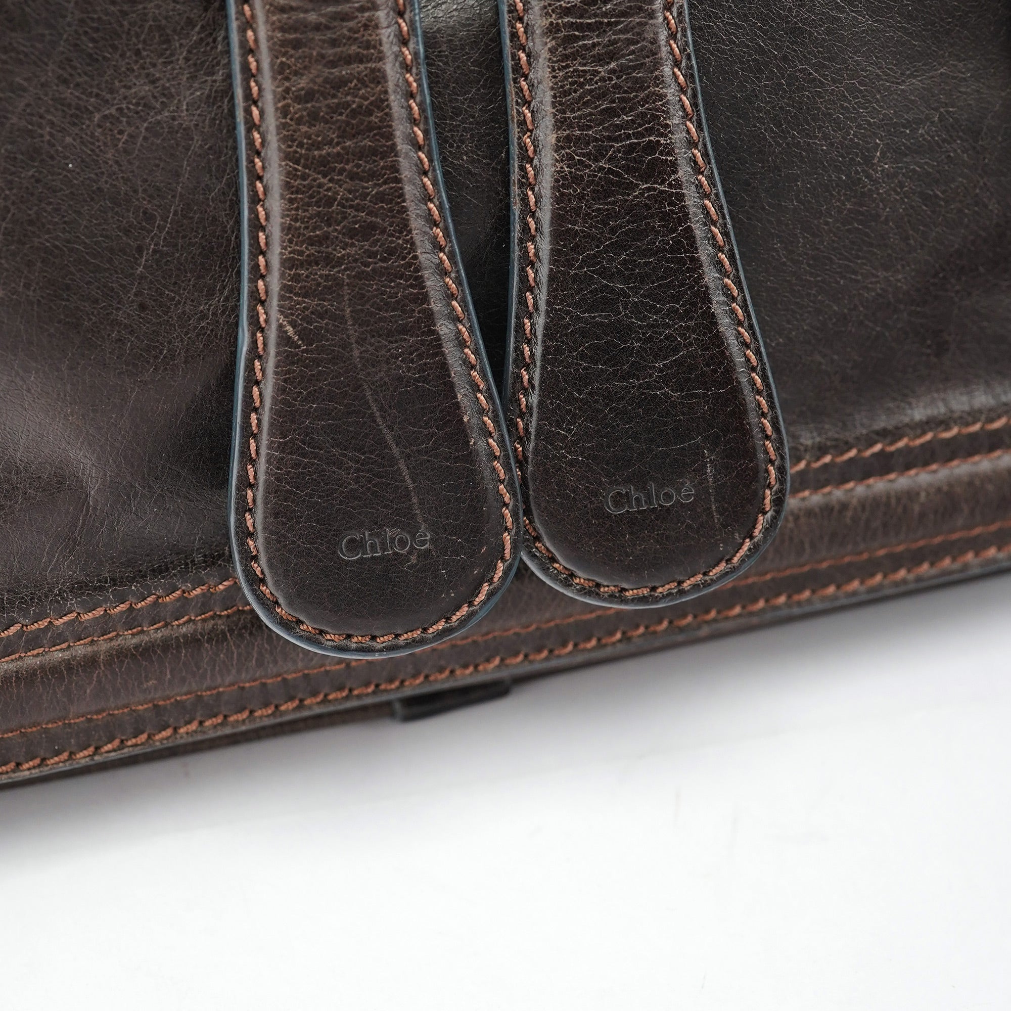 Chloé Brown Calfskin Bay Tote Bag