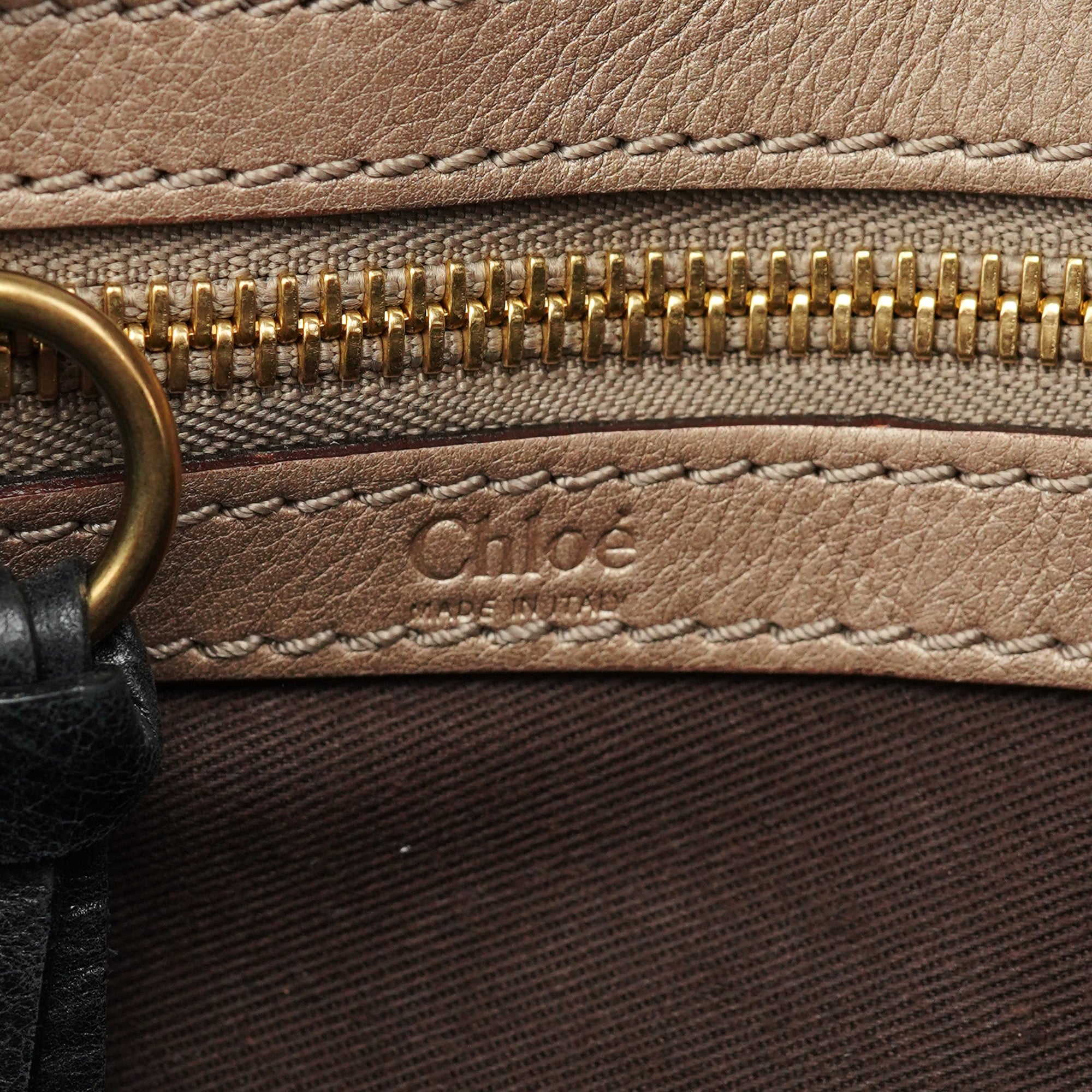 Chloé Brown Calfskin Bay Tote Bag