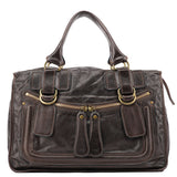 Chloé Brown Calfskin Bay Tote Bag