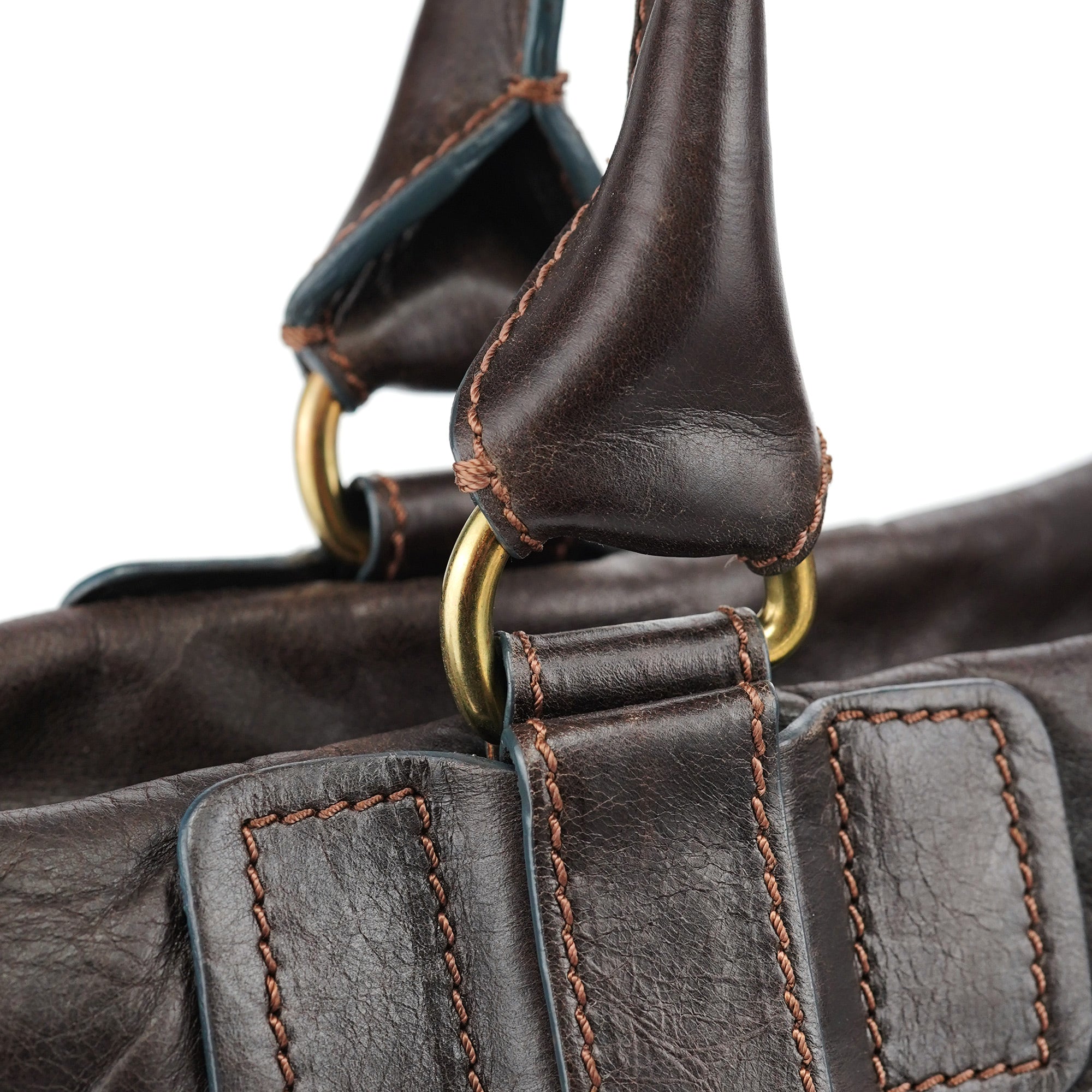 Chloé Brown Calfskin Bay Tote Bag