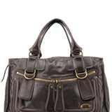 Chloé Brown Calfskin Bay Tote Bag