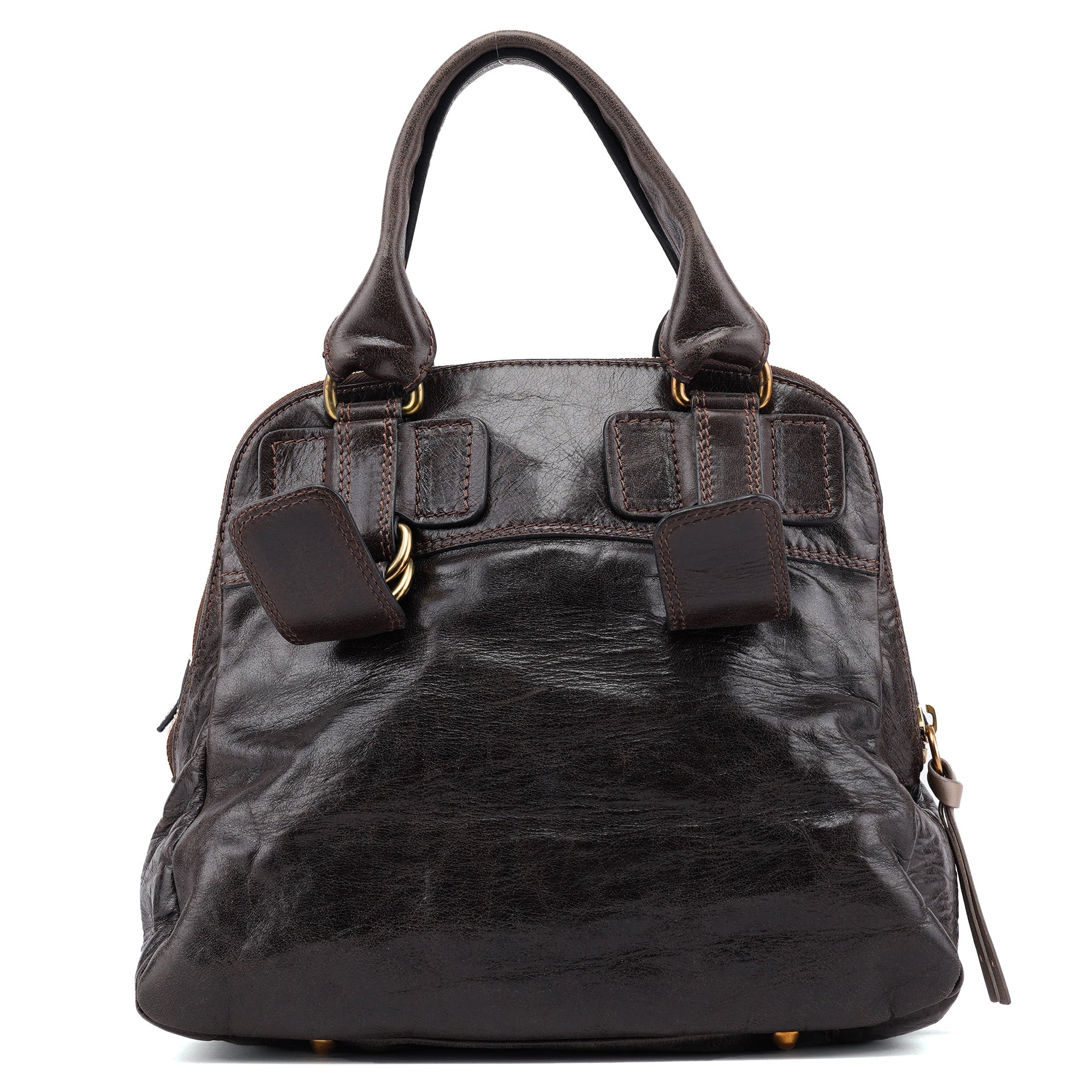 Chloe Brown Calfskin Bay Tote Bag