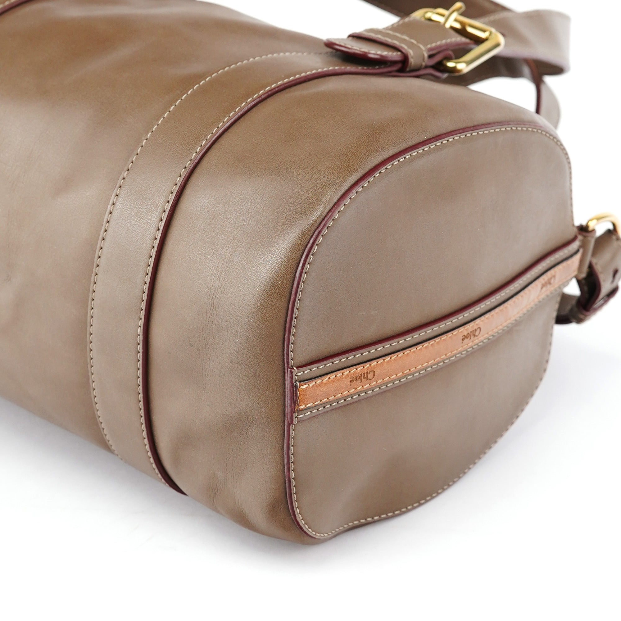 Chloé Brown Calfskin Boston 2-Way Bag