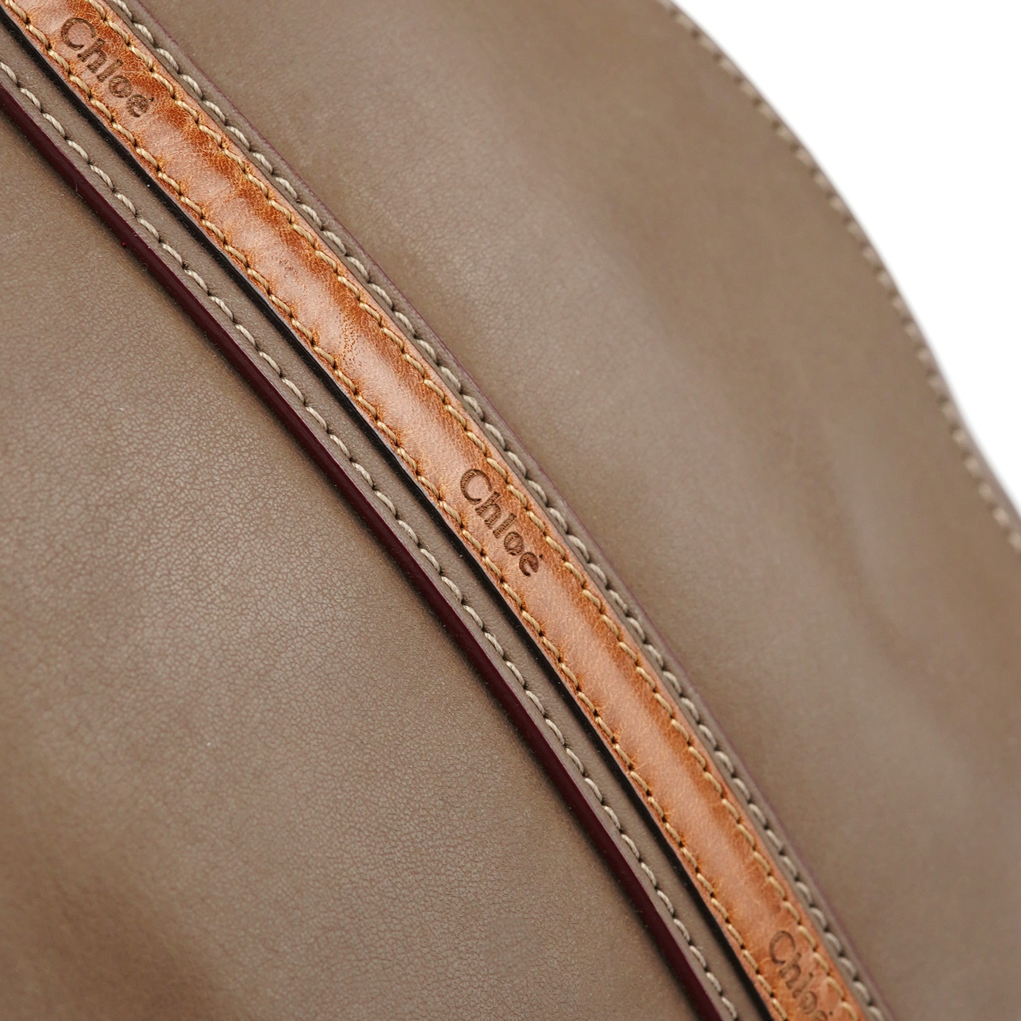 Chloé Brown Calfskin Boston 2-Way Bag