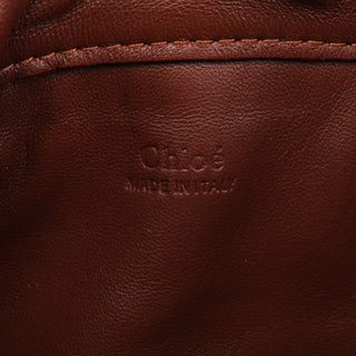 Chloe Brown Calfskin Leather C Shoulder Bag