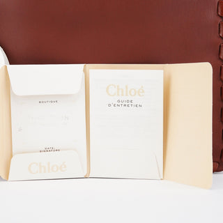 Chloe Brown Calfskin Leather C Shoulder Bag