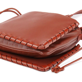 Chloe Brown Calfskin Leather C Shoulder Bag