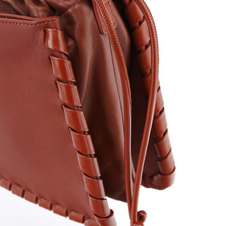 Chloe Brown Calfskin Leather C Shoulder Bag