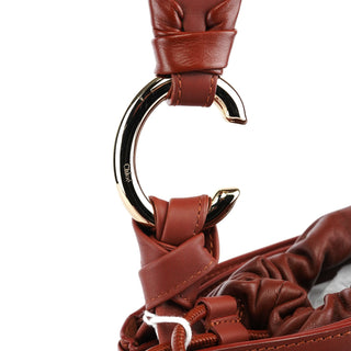 Chloe Brown Calfskin Leather C Shoulder Bag