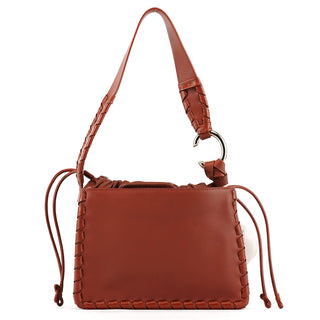 Chloe Brown Calfskin Leather C Shoulder Bag