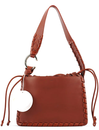 Chloe Brown Calfskin Leather C Shoulder Bag