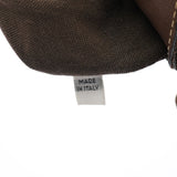 Chloe Brown Canvas Polkadot Hobo Shoulder Bag