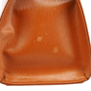 Chloe Brown Epi Leather Ribbon Top Handle 2-Way Bag