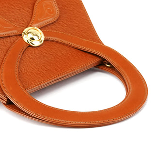 Chloe Brown Epi Leather Ribbon Top Handle 2-Way Bag