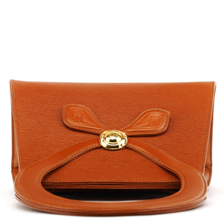 Chloe Brown Epi Leather Ribbon Top Handle 2-Way Bag
