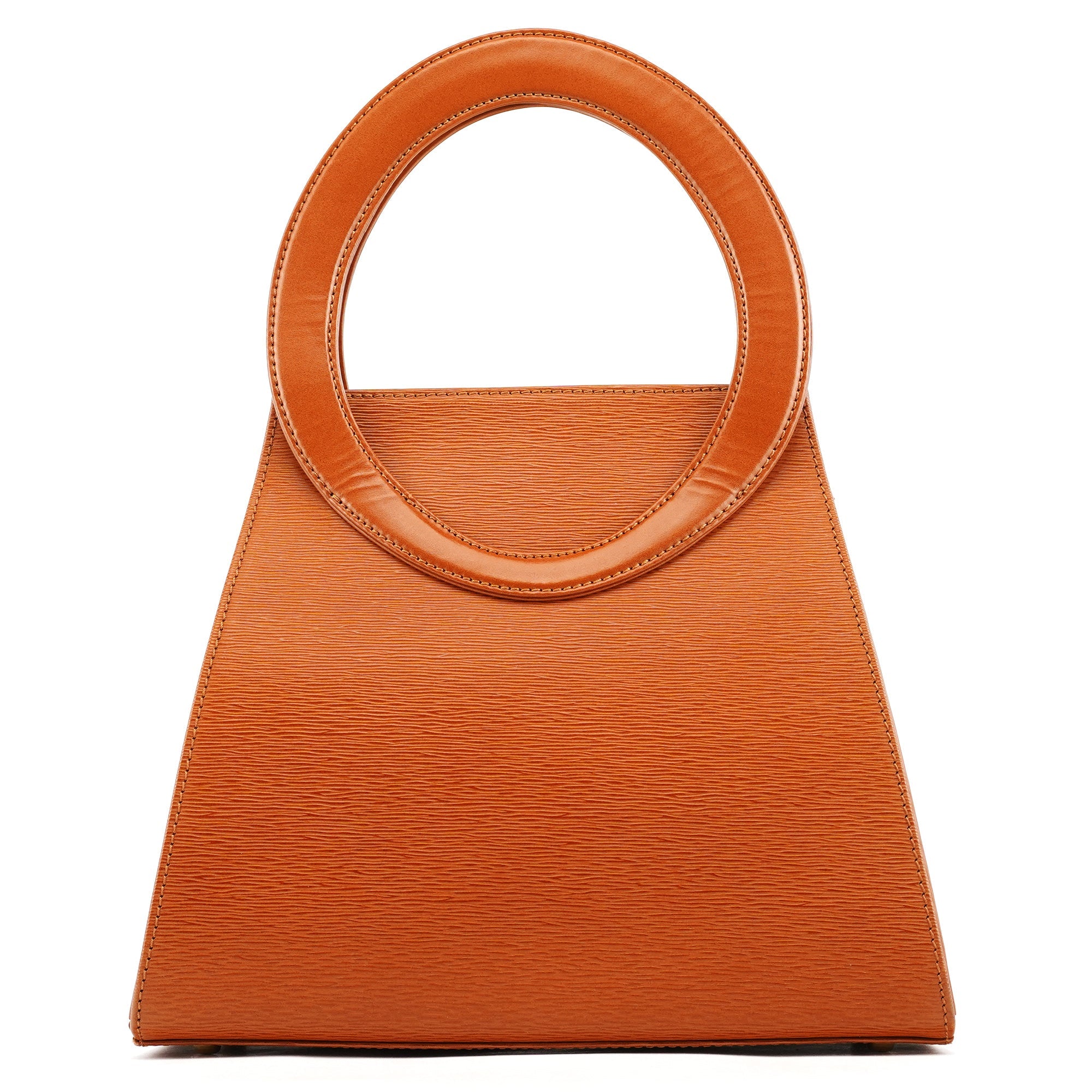 Chloe Brown Epi Leather Ribbon Top Handle 2-Way Bag