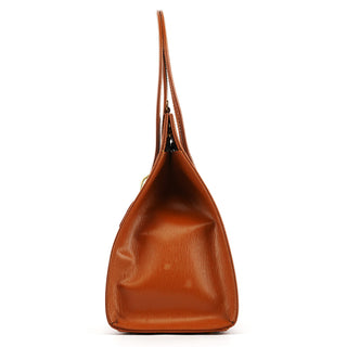 Chloe Brown Epi Leather Ribbon Top Handle 2-Way Bag