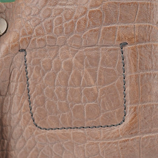 Chloé Brown Green Leather Tote Bag