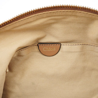 Chloe Brown Grey Leather Marcie Shoulder Bag