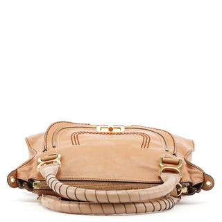 Chloe Brown Grey Leather Marcie Shoulder Bag