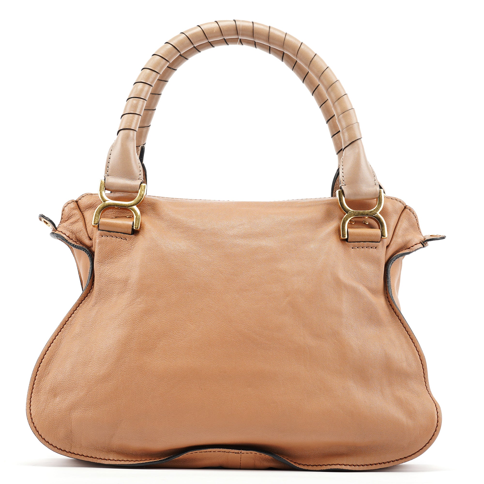 Chloé Sac porté épaule Marcie en cuir marron et gris