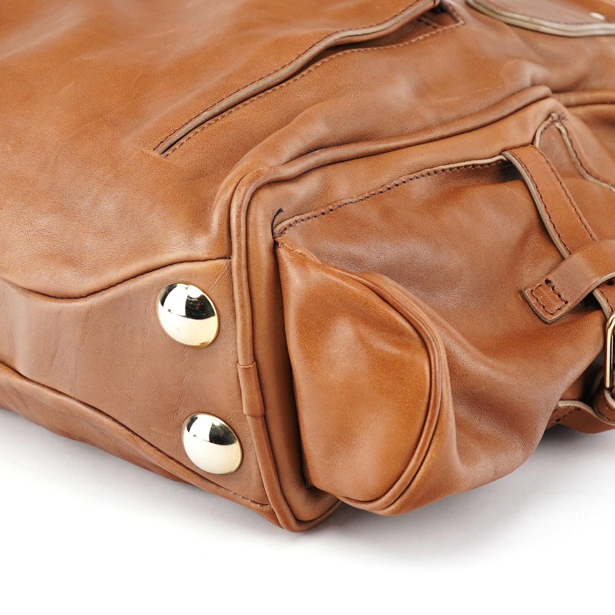 Chloé Sac cabas deux portés en cuir d'agneau marron