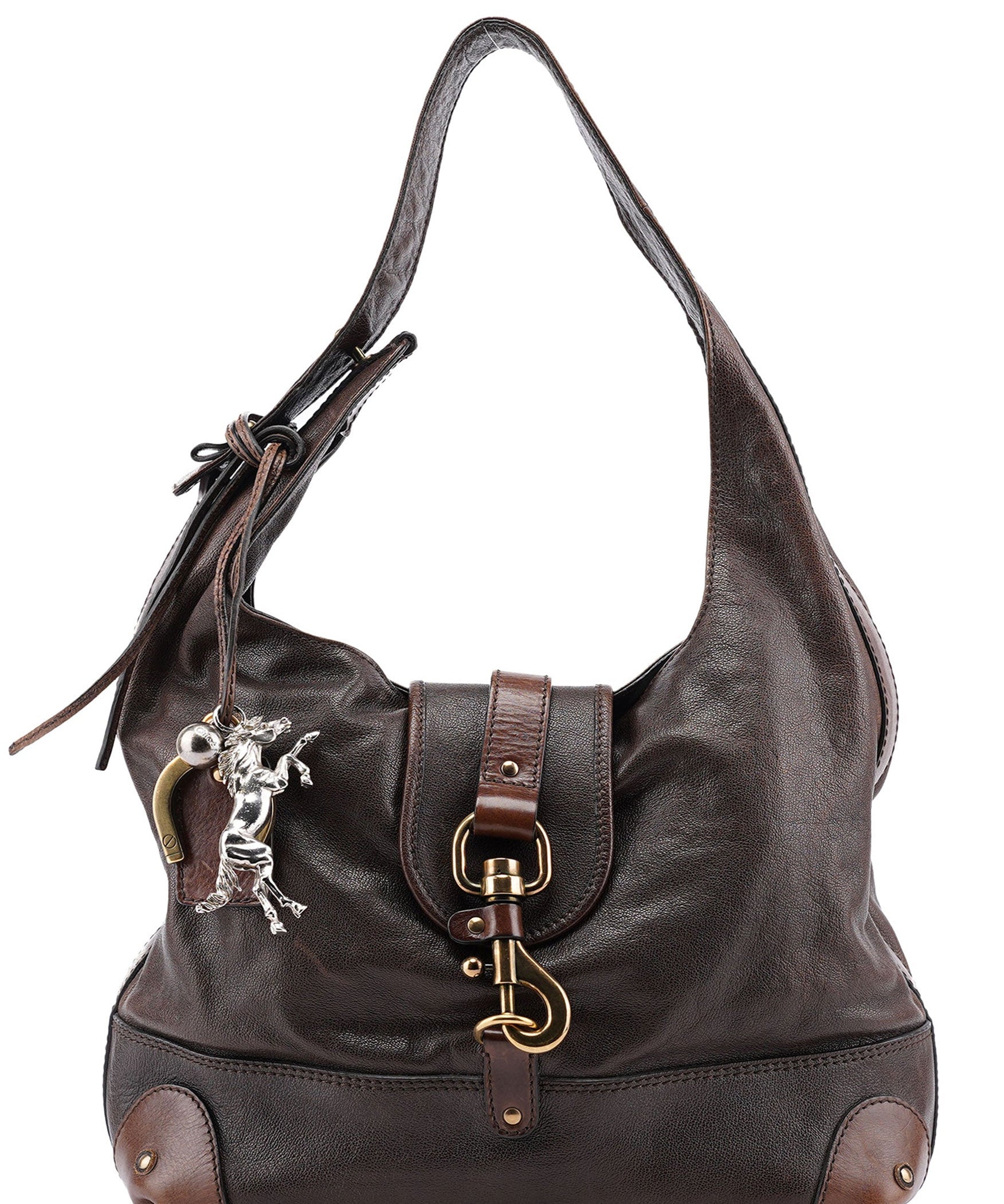 Chloé Brown Lambskin Kerala Shoulder Bag