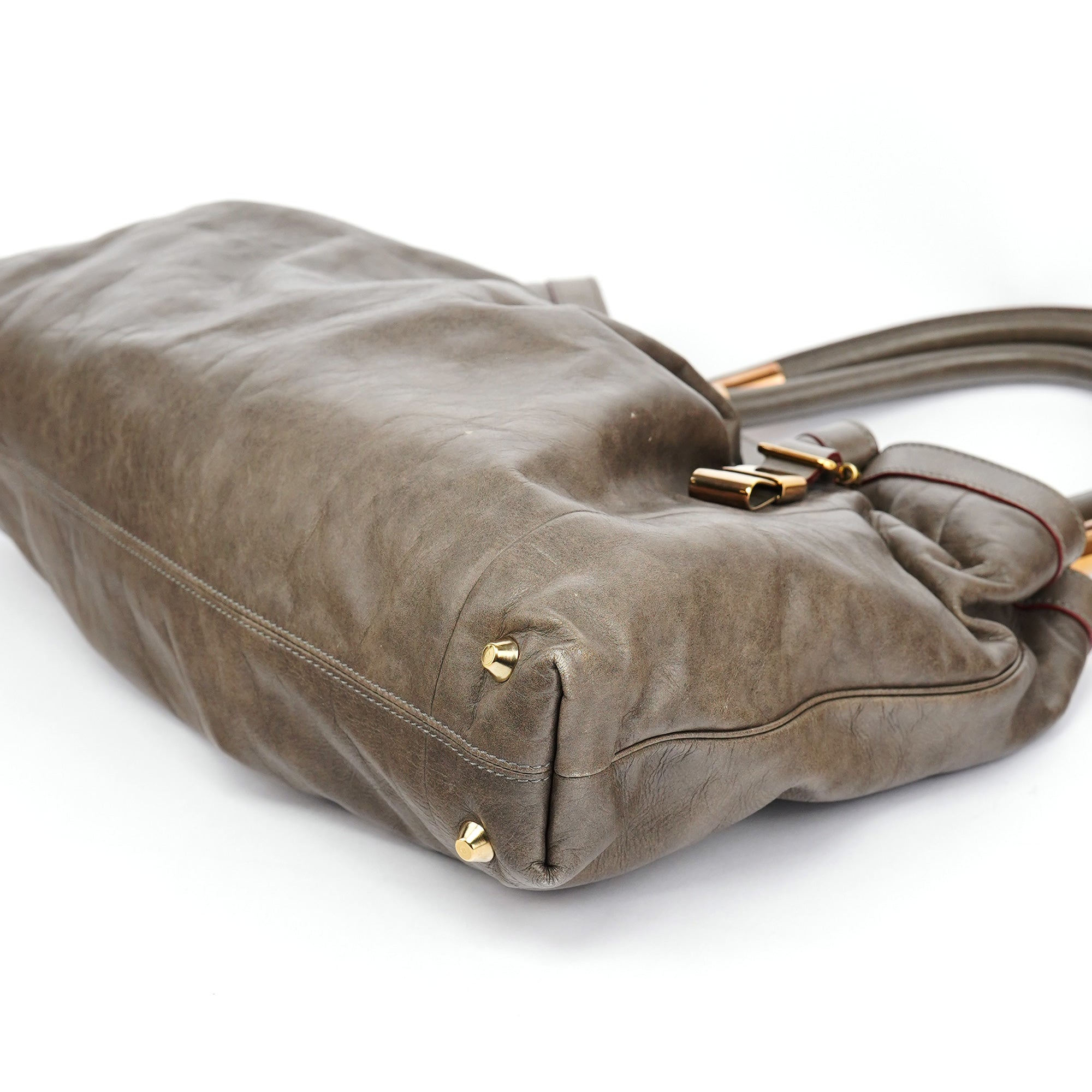 Chloé Brown Lambskin Leather Tote Bag