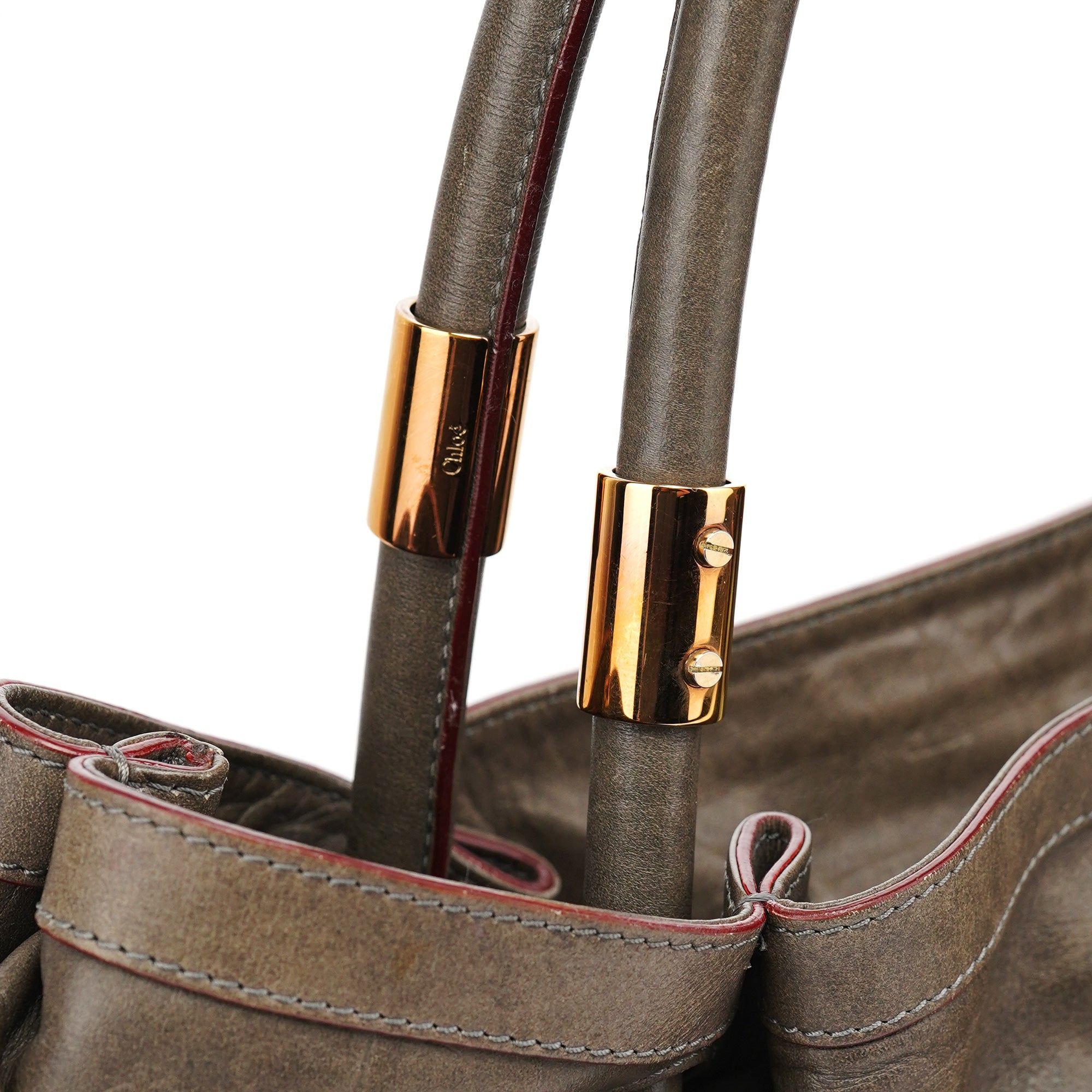 Chloé Brown Lambskin Leather Tote Bag