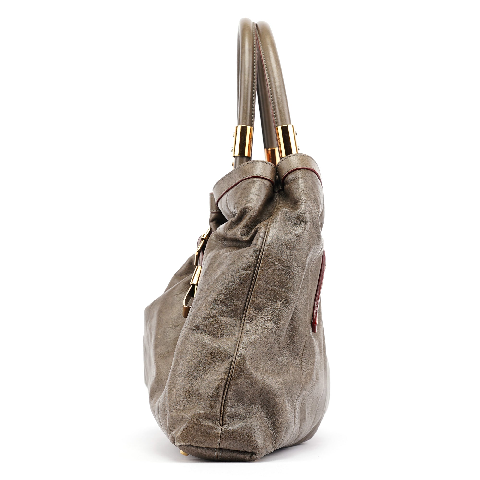 Chloé Brown Lambskin Leather Tote Bag
