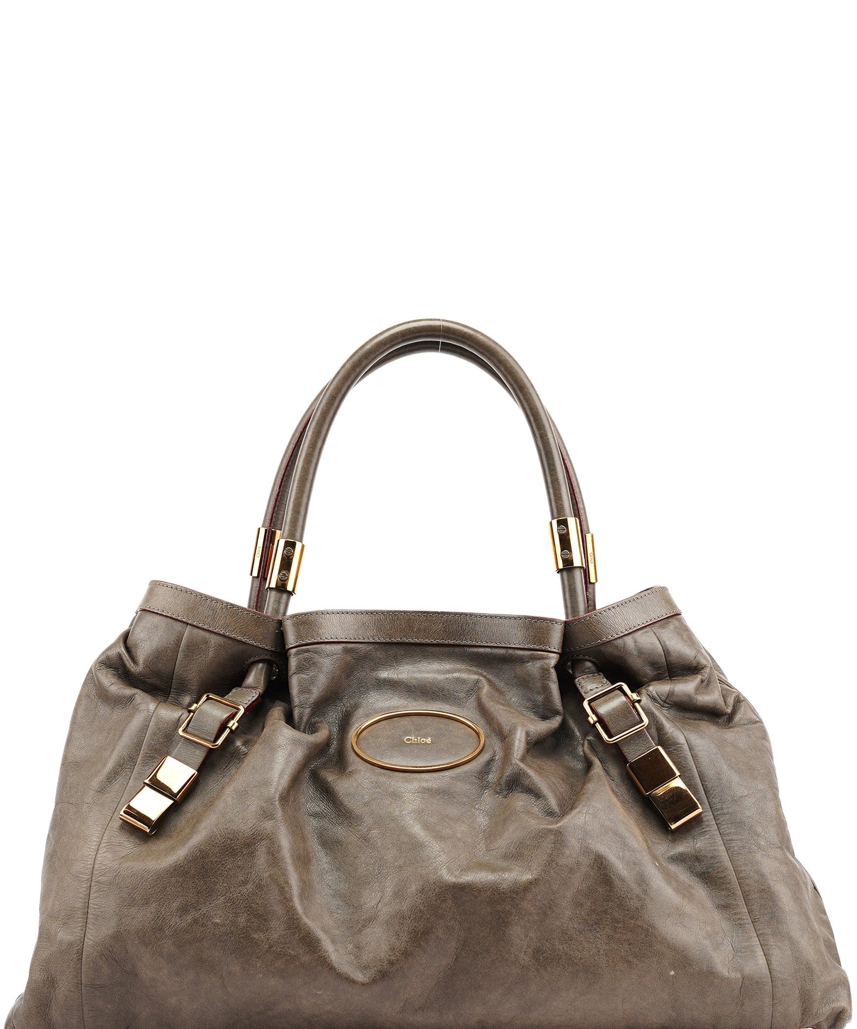 Chloé Brown Lambskin Leather Tote Bag