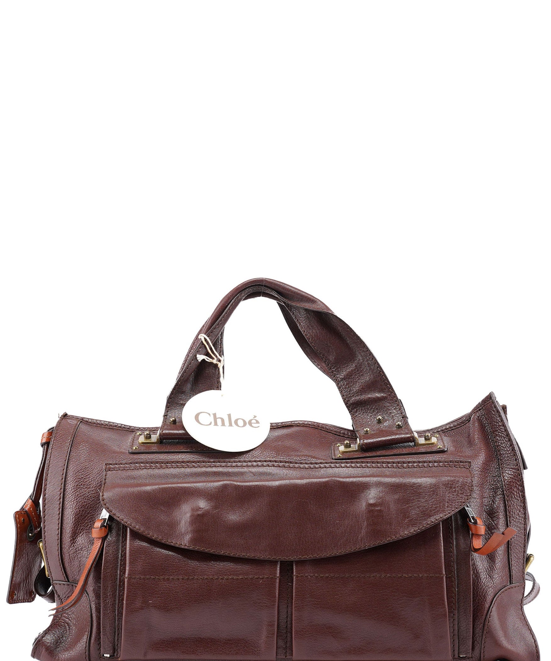 Chloé Brown Lambskin Leather Tote Bag