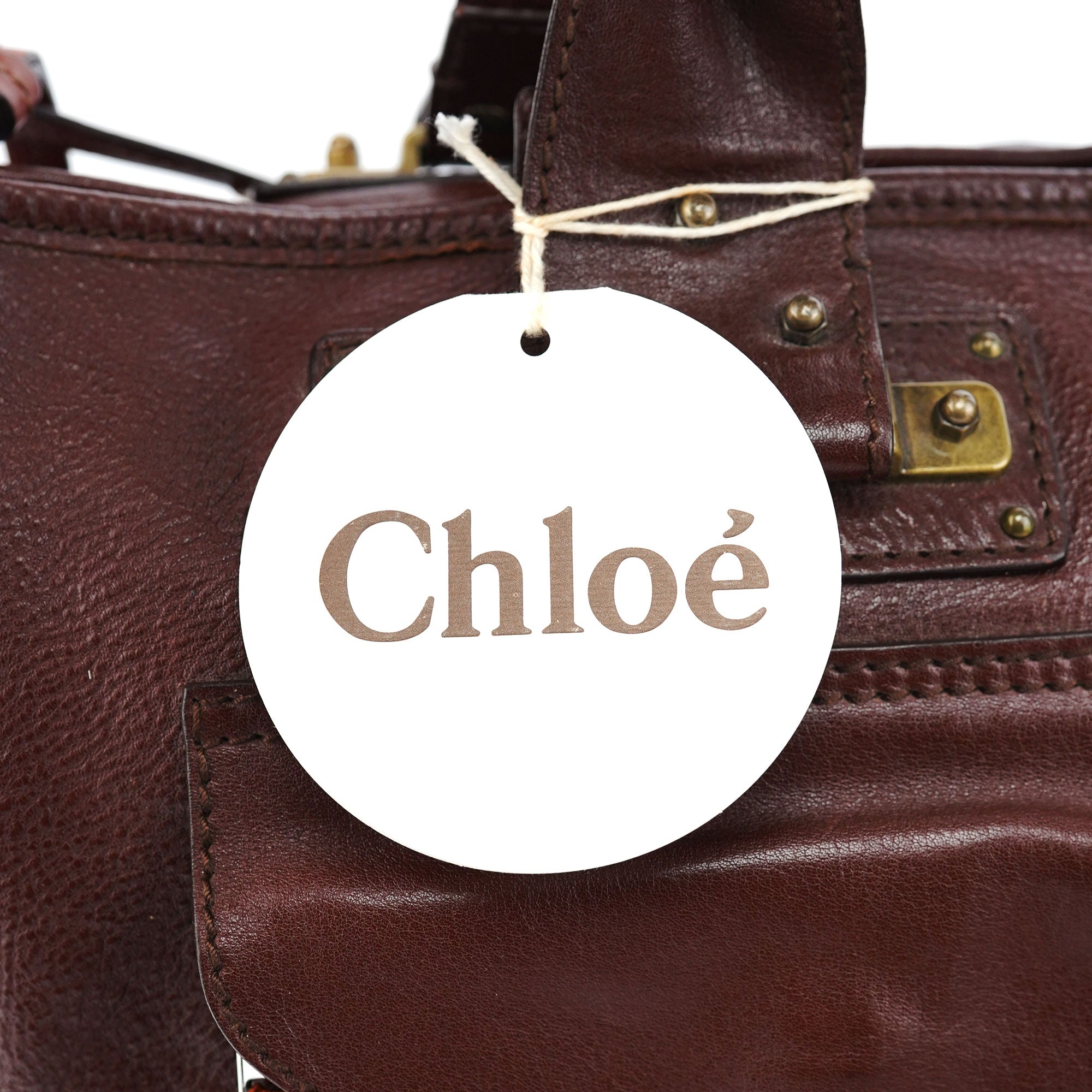 Chloé Sac cabas en cuir d'agneau marron