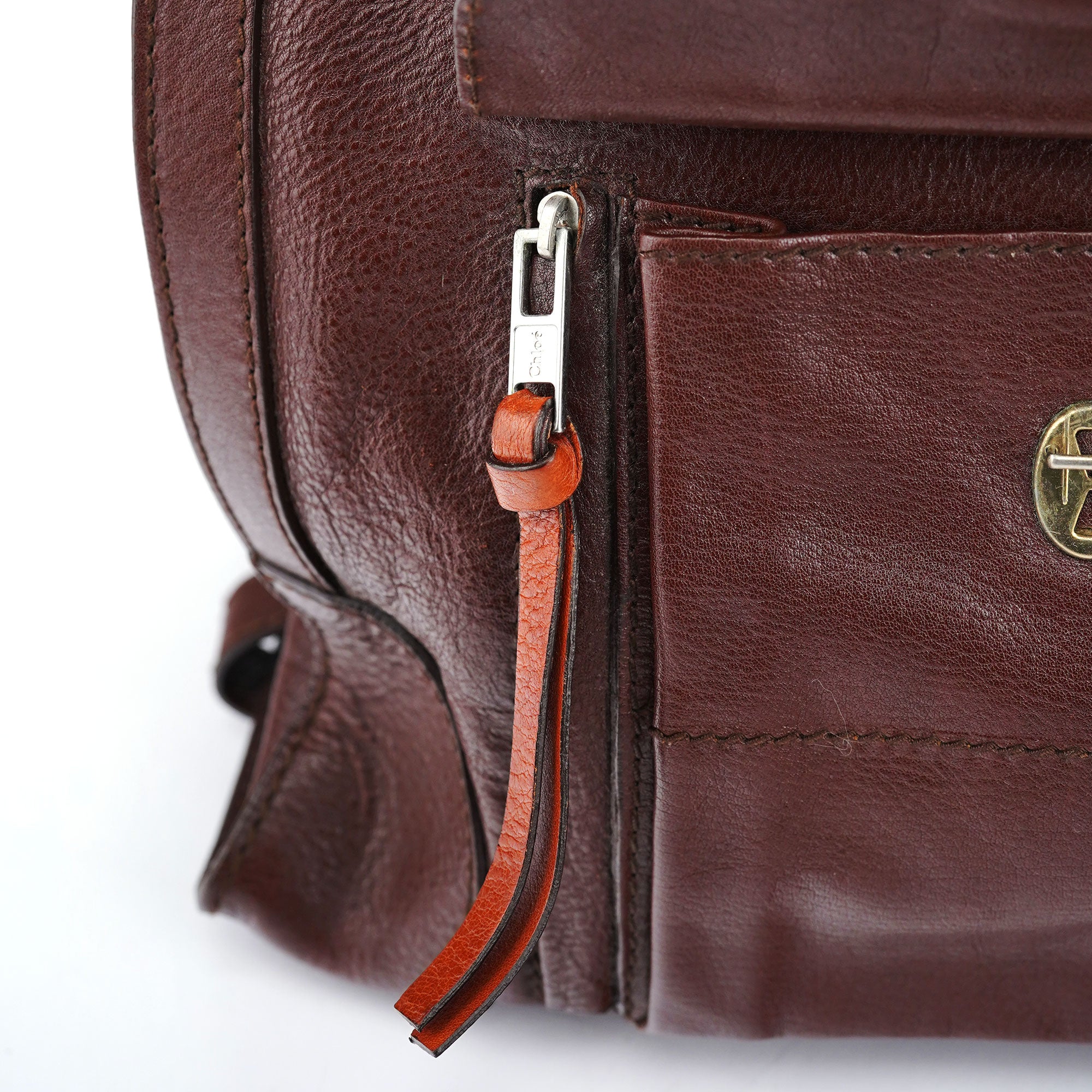 Chloé Sac cabas en cuir d'agneau marron