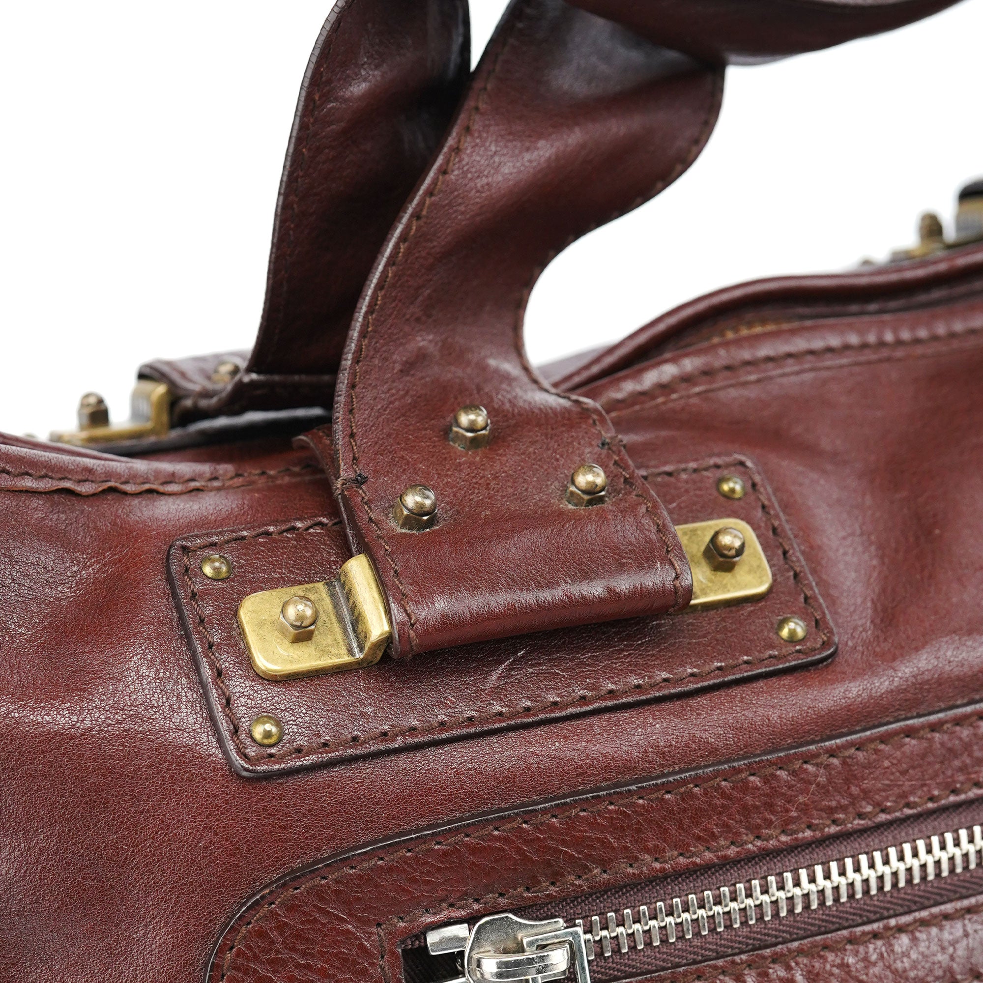 Chloé Sac cabas en cuir d'agneau marron