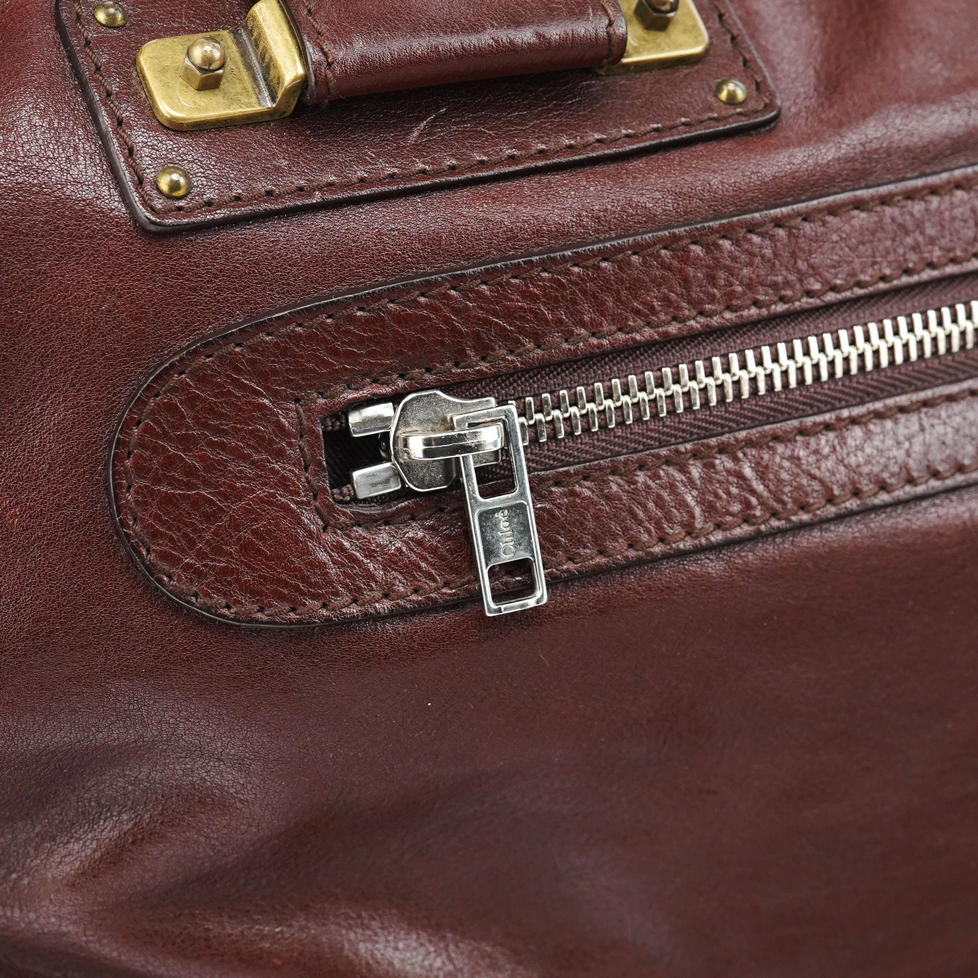 Chloé Sac cabas en cuir d'agneau marron