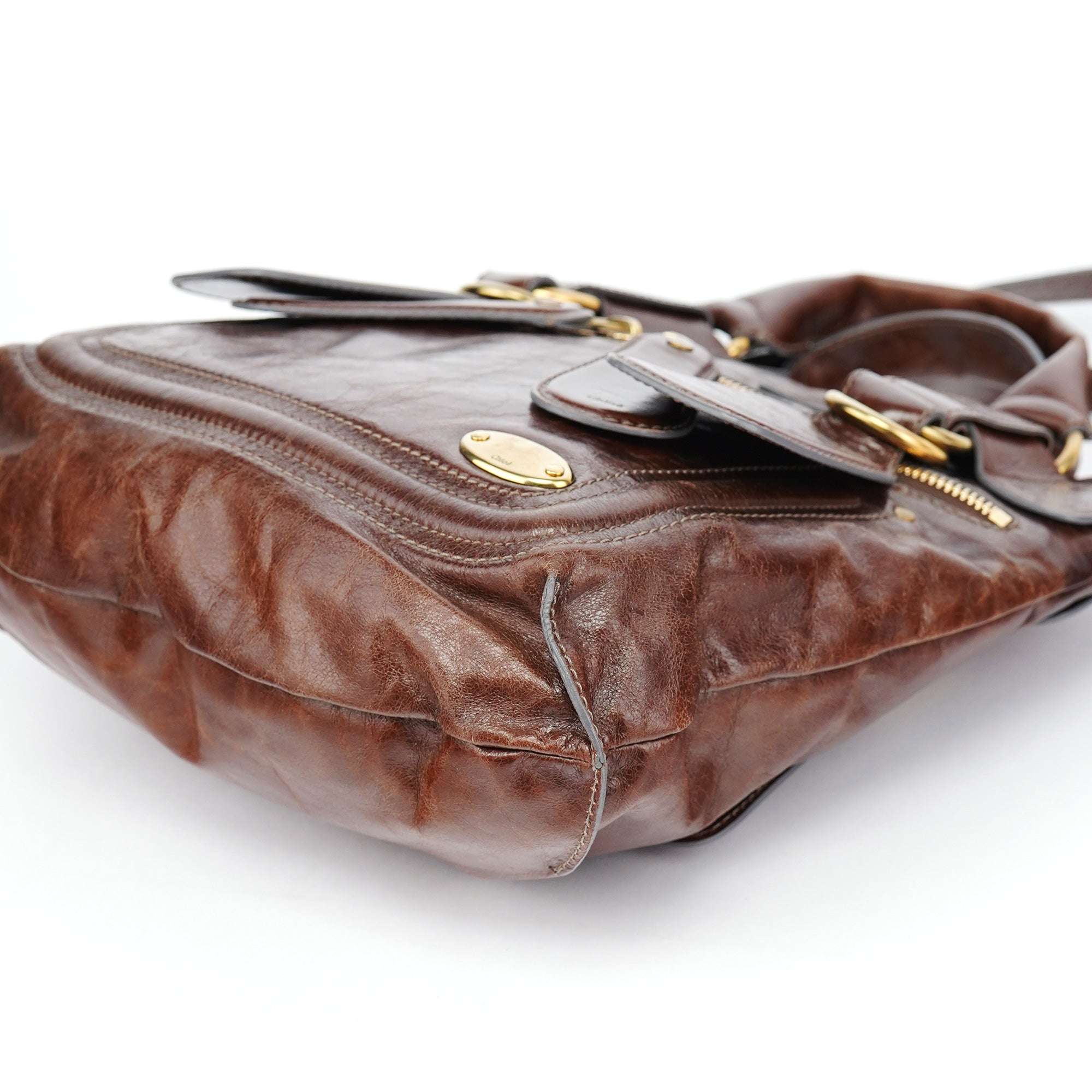 Chloé Brown Leather Bay 2-Way Bag