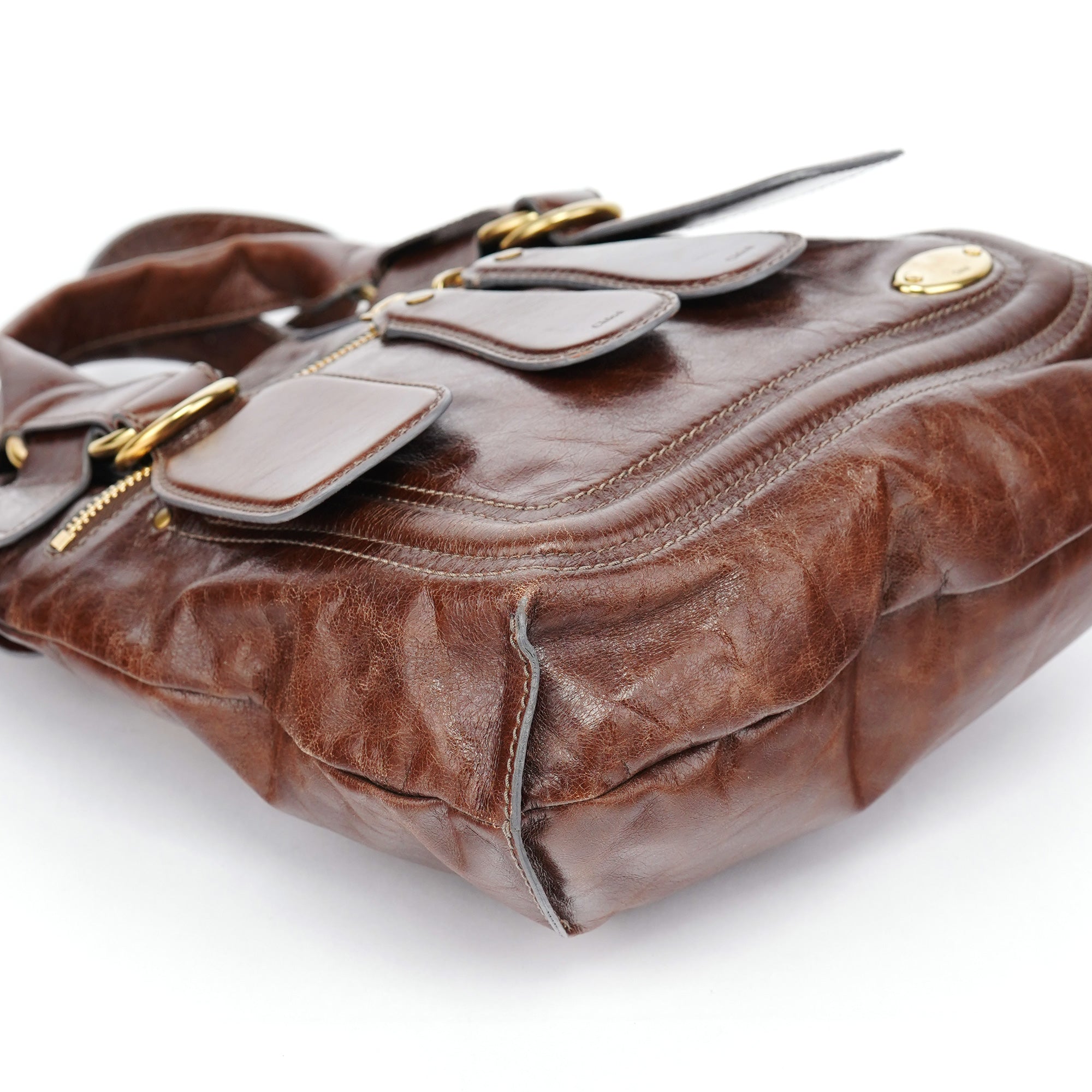 Chloé Brown Leather Bay 2-Way Bag