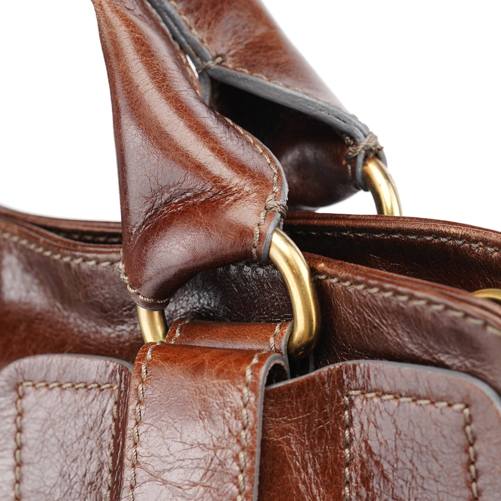 Chloé Brown Leather Bay 2-Way Bag