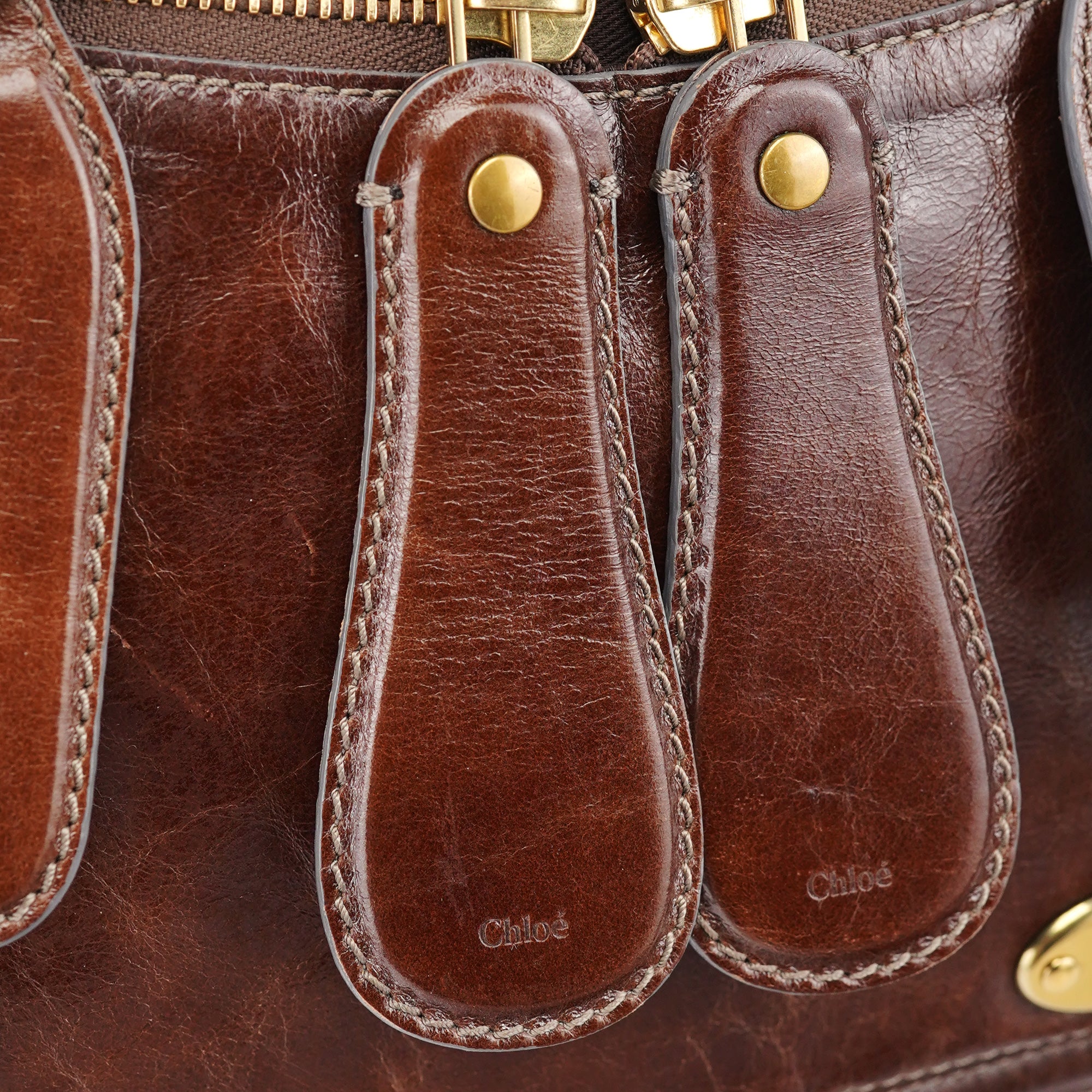 Chloé Brown Leather Bay 2-Way Bag
