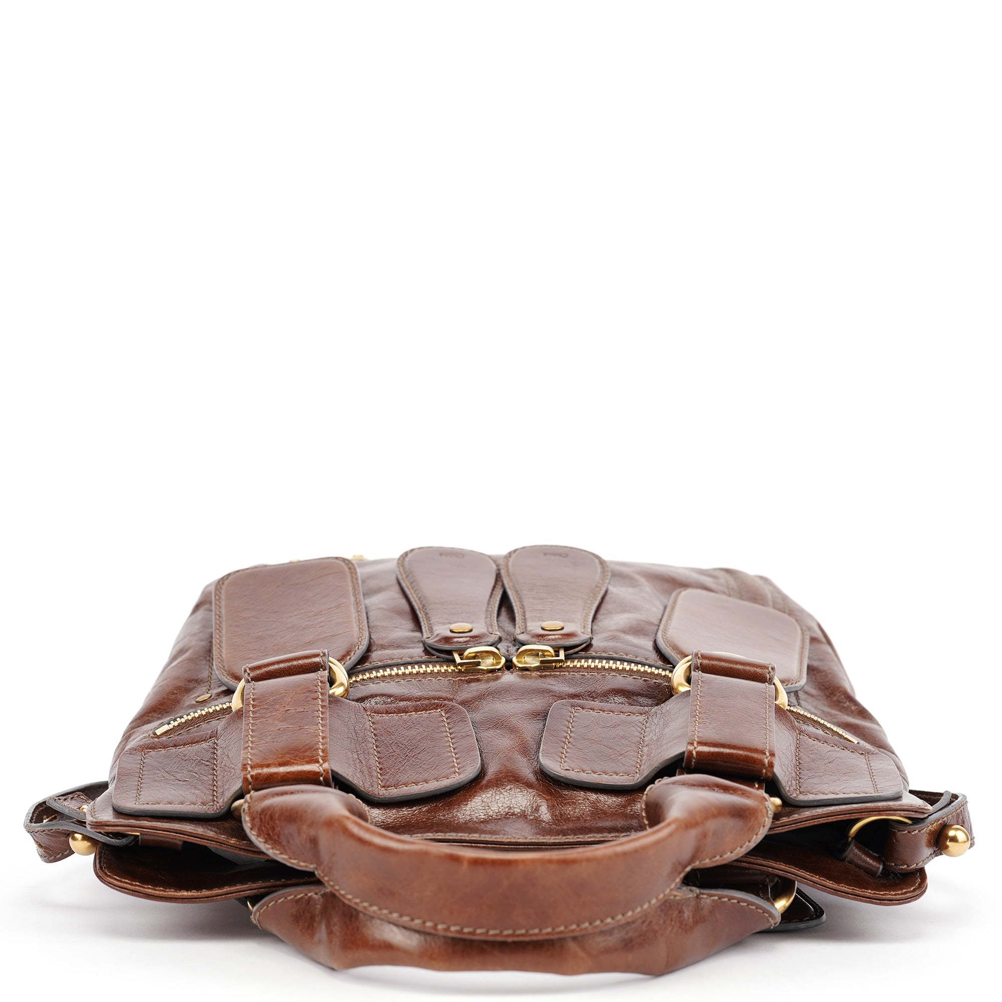 Chloé Brown Leather Bay 2-Way Bag