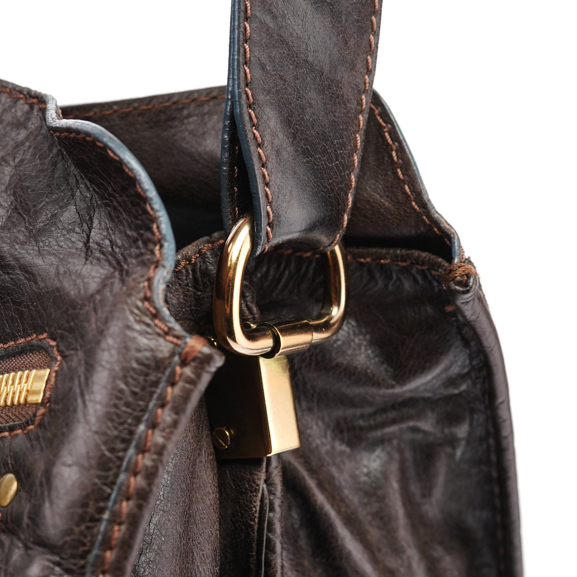 Chloé Brown Leather Bay Shoulder Bag
