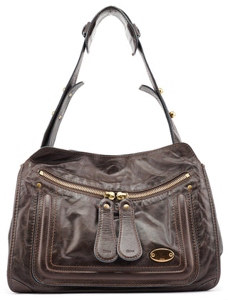 Chloé Brown Leather Bay Shoulder Bag